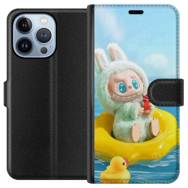 Apple iPhone 13 Pro Lompakkokotelo Labubu Stripe Attack - Raidat kohtaavat hirviöt