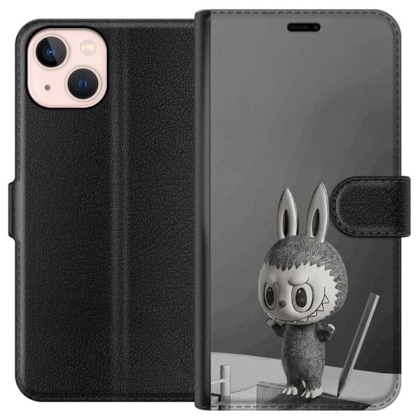 Apple iPhone 13 Lompakkokotelo Pop Mart MEGA LABUBU LABUBU Sketch 1000%