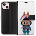 Miniatyrbillede 1 af 3: Apple iPhone 13 Tegnebogsetui How2work Labubu Monstre x Ultraman Blue Figur