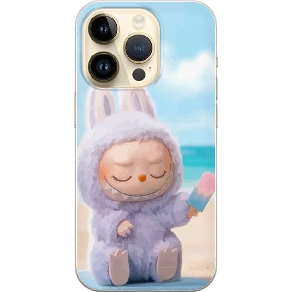 Apple iPhone 14 Pro Gennemsigtig cover Labubu Lyserød Stemning