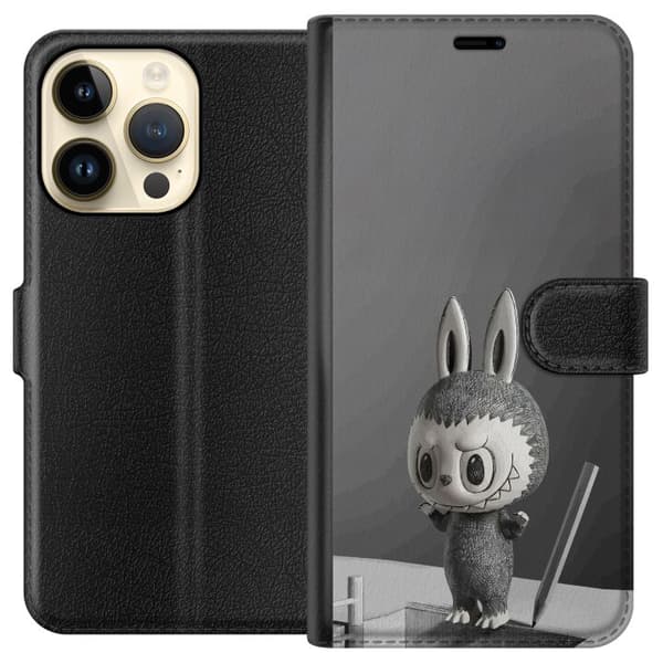 Apple iPhone 15 Pro Lompakkokotelo Pop Mart MEGA LABUBU LABUBU Sketch 1000%
