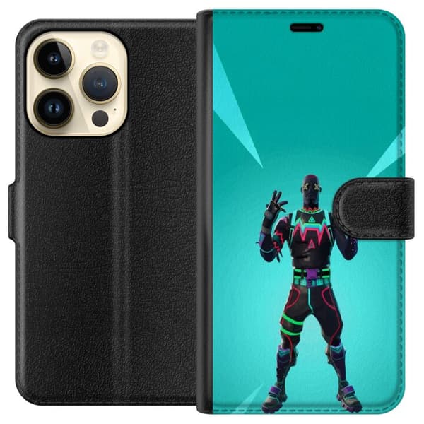 Apple iPhone 15 Pro Tegnebogsetui sort ridder fortnite