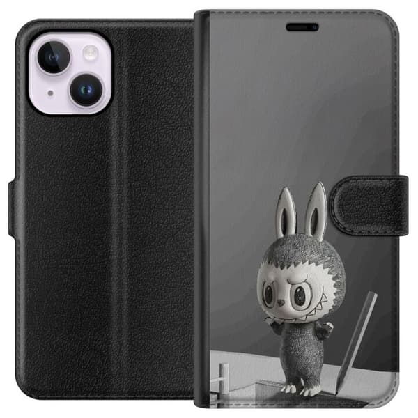 Apple iPhone 15 Plus Lommeboketui Pop Mart MEGA LABUBU LABUBU Sketch 1000%