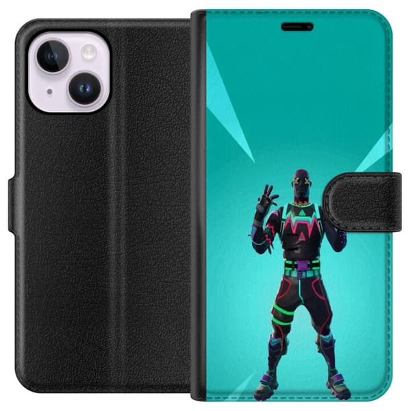Apple iPhone 15 Plus Lompakkokotelo musta ritari fortnite