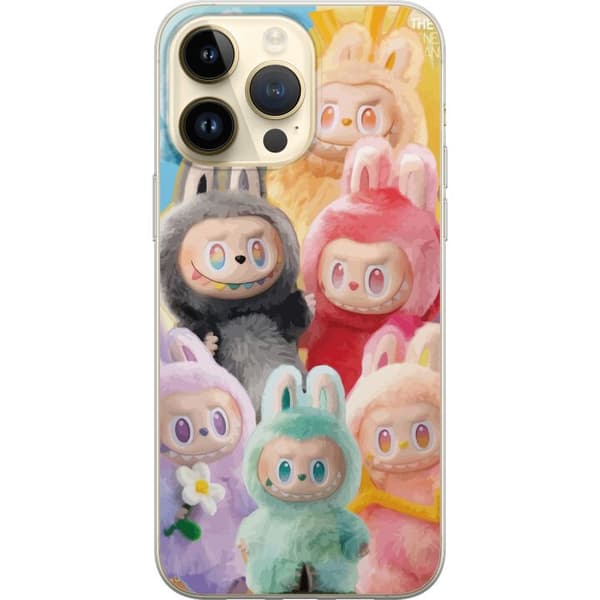 Apple iPhone 15 Pro Max Gennemsigtig cover Labubu Skitse Stil