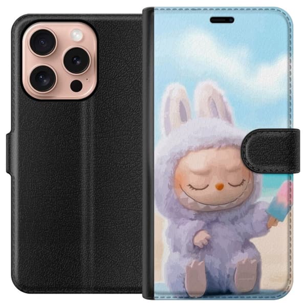 Apple iPhone 16 Pro Lommeboketui Labubu Pink Stemning