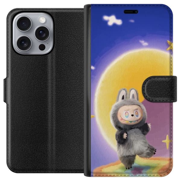 Apple iPhone 16 Pro Max Tegnebogsetui Labubu Neon Pop - Neonfarvet pop art monster