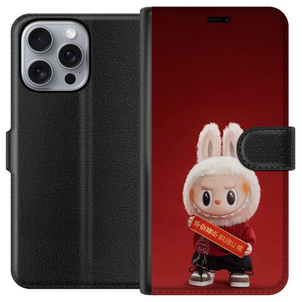 Apple iPhone 16 Pro Max Tegnebogsetui Pop Mart The Monsters Labubu Held og Lykke Vinyl Plysdukke