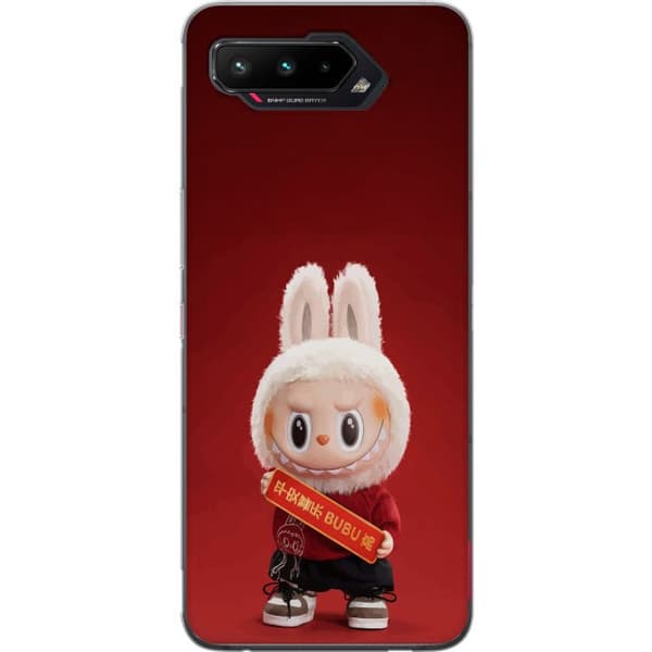 Asus ROG Phone 5 Läpinäkyvä kuori Pop Mart The Monsters Labubu Onnea Vinyl Nukke