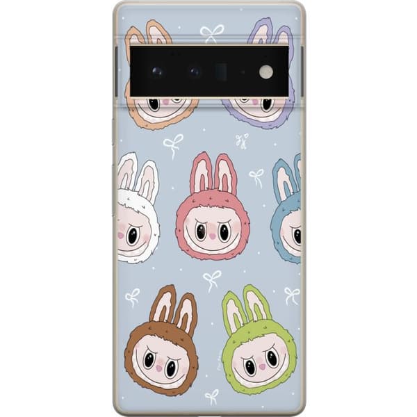 Google Pixel 6 Pro Gennemsigtig cover Labubu Star mønster
