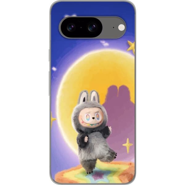 Google Pixel 8 Genomskinligt Skal Labubu Neon Pop – Neonfärgad pop art monster