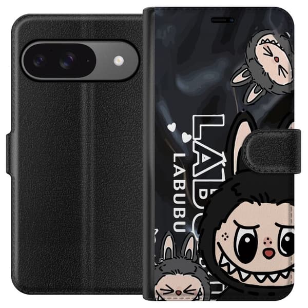 Google Pixel 9 Plånboksfodral Labubu Black Energy – Svart mönster i streetstyle