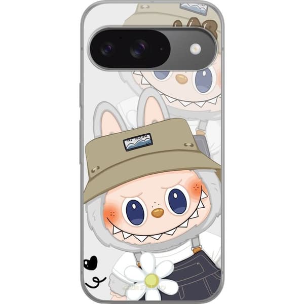 Google Pixel 9 Gjennomsiktig deksel Labubu Minimal Mood - Enkel og stilig monsterdesign