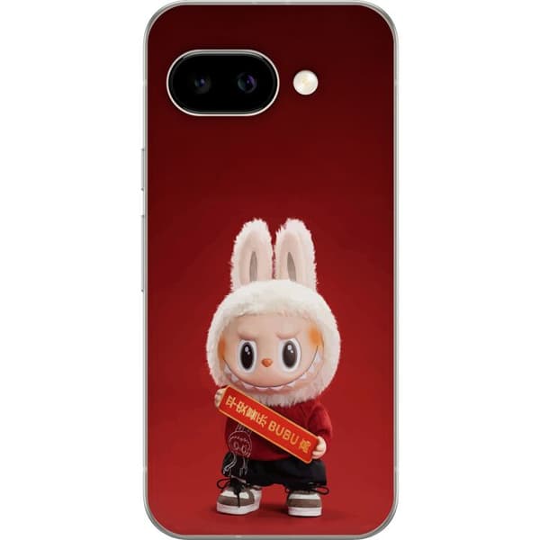 Google Pixel 9a Gjennomsiktig deksel Pop Mart The Monsters Labubu Lykke til Vinyl Plysj Dukke