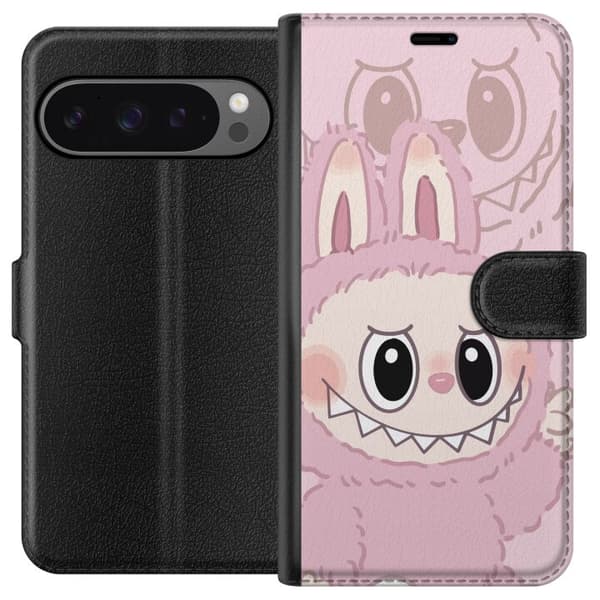 Google Pixel 9 Pro XL Plånboksfodral Labubu Floral Freak – Blommigt monster i vintage-stil