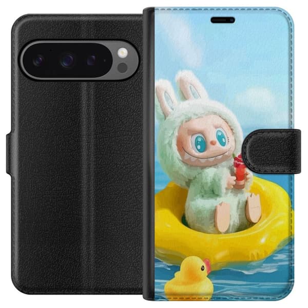 Google Pixel 9 Pro XL Plånboksfodral Labubu Stripe Attack – Ränder möter monster