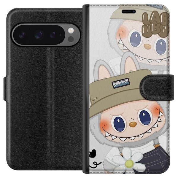Google Pixel 9 Pro XL Plånboksfodral Labubu Minimal Mood – Enkel och stilren monsterdesig