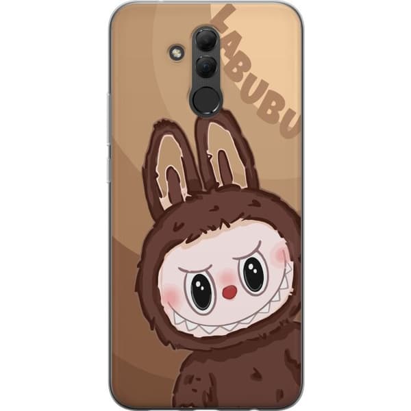 Huawei Mate 20 lite Gennemsigtig cover Labubu Skyde Sød - Hvid og Blå Design med Sød Stil