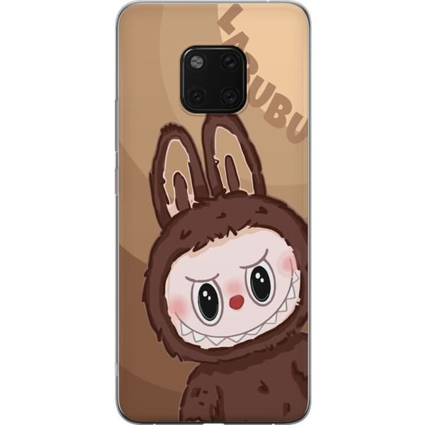 Huawei Mate 20 Pro Gennemsigtig cover Labubu Skyde Sød - Hvid og Blå Design med Sød Stil