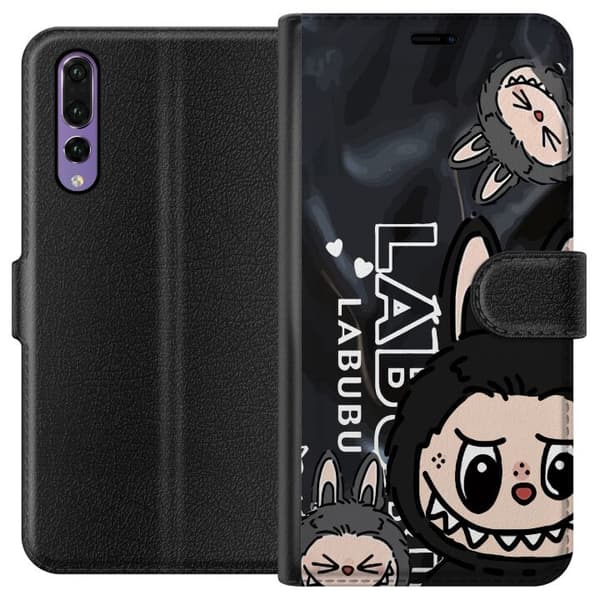 Huawei P20 Pro Plånboksfodral Labubu Black Energy – Svart mönster i streetstyle