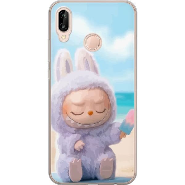 Huawei P20 lite Gennemsigtig cover Labubu Lyserød Stemning