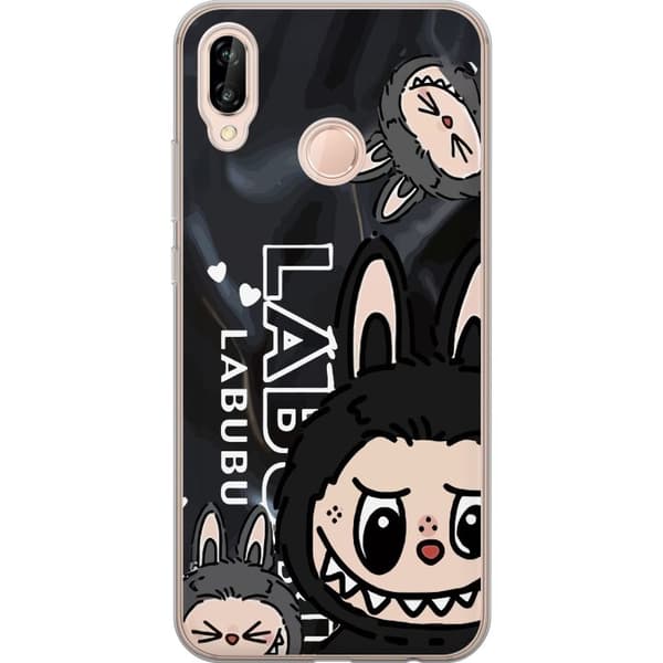 Huawei P20 lite Gjennomsiktig deksel <nl>Labubu Black Energy - Svart mønster i gatestil
