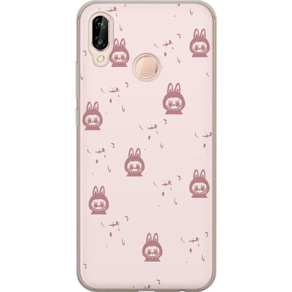 Huawei P20 lite Läpinäkyvä kuori Labubu Neon Pop - Neonvärinen pop art hirviö