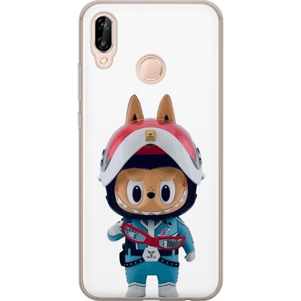 Huawei P20 lite Gennemsigtig cover How2work Labubu Monstre x Ultraman Blue Figur