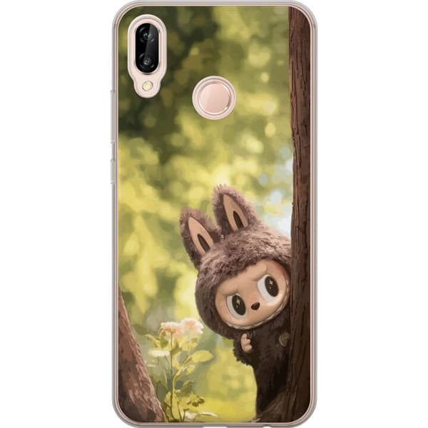 Huawei P20 lite Gjennomsiktig deksel Labubu Graffiti Vibes – Gatukunst i Monsterform