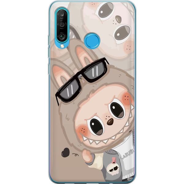 Huawei P30 lite Gjennomsiktig deksel Labubu Rainbow Chaos