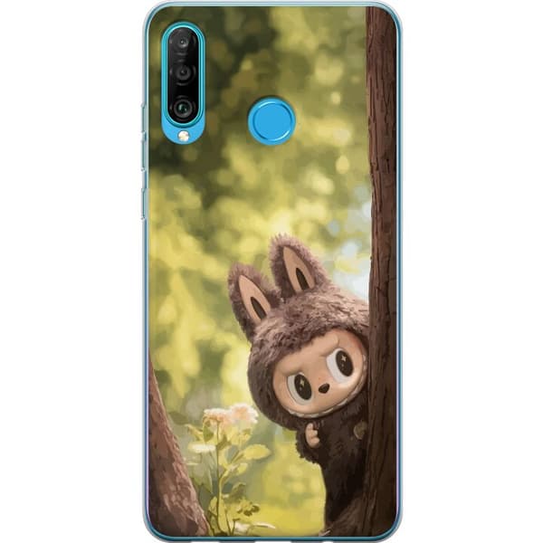 Huawei P30 lite Gjennomsiktig deksel Labubu Graffiti Vibes – Gatukunst i Monsterform