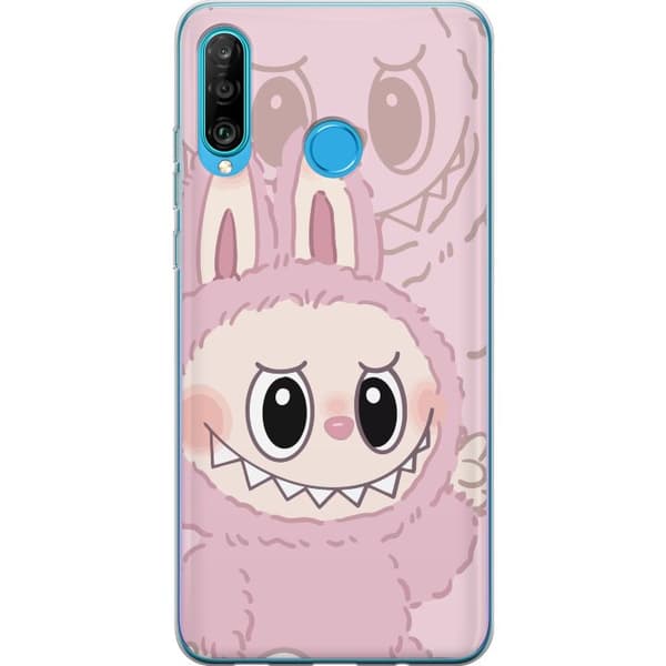 Huawei P30 lite Gennemsigtig cover Labubu Floral Freak