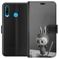 Miniatyrbillede 1 af 3: Huawei P30 lite Tegnebogsetui Pop Mart MEGA LABUBU LABUBU Sketch 1000%