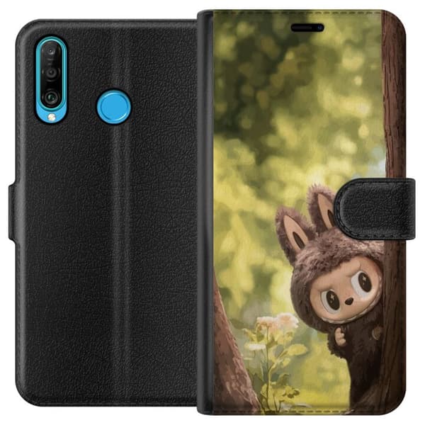 Huawei P30 lite Lommeboketui Labubu Graffiti Vibes – Gatukunst i Monsterform