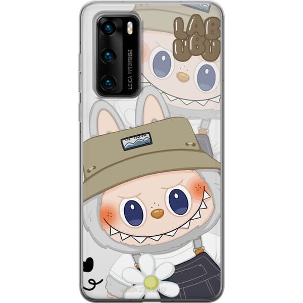 Huawei P40 Gjennomsiktig deksel Labubu Minimal Mood - Enkel og stilig monsterdesign