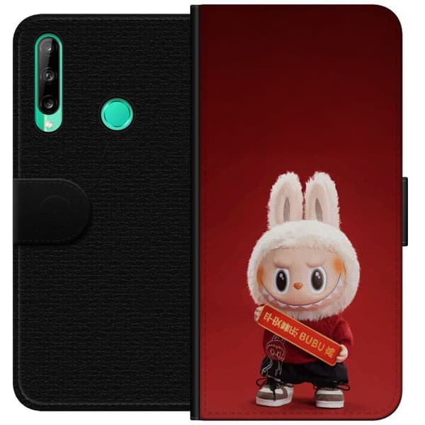 Huawei P40 lite E Lommeboketui Pop Mart The Monsters Labubu Lykke til Vinyl Plysj Dukke