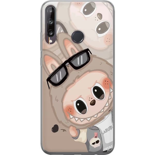 Huawei P40 lite E Genomskinligt Skal Labubu Rainbow Chaos – Färgglatt monster i regnbågstoner