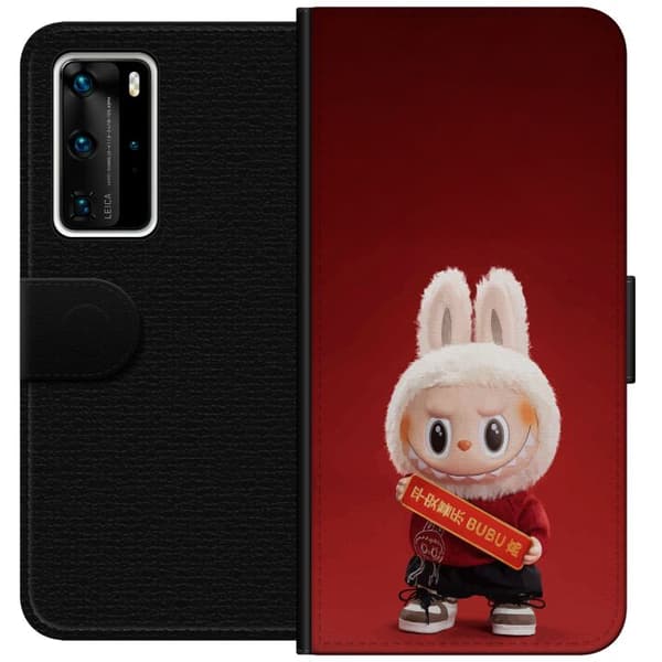 Huawei P40 Pro Plånboksfodral Pop Mart The Monsters Labubu Best of Luck Vinyl Plush Doll