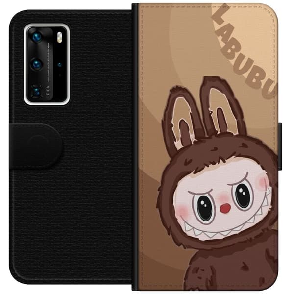 Huawei P40 Pro Plånboksfodral Labubu Cloud Cutie – Vit och blå design med gullig stil