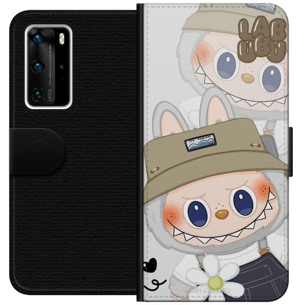 Huawei P40 Pro Plånboksfodral Labubu Minimal Mood – Enkel och stilren monsterdesig