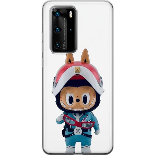 Huawei P40 Pro Genomskinligt Skal How2work Labubu The Monsters x Ultraman Blue Figure