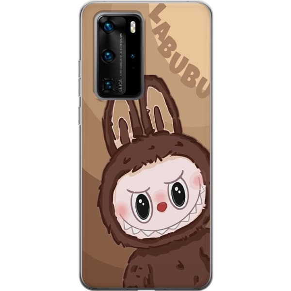 Huawei P40 Pro Genomskinligt Skal Labubu Cloud Cutie – Vit och blå design med gullig stil