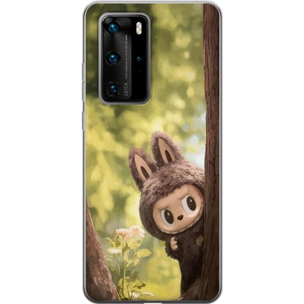Huawei P40 Pro Genomskinligt Skal Labubu Graffiti Vibes – Gatukonst i monsterform