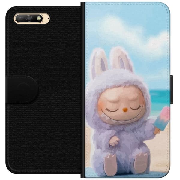 Huawei Y6 (2018) Lompakkokotelo Labubu Vaaleanpunainen Tunnelma