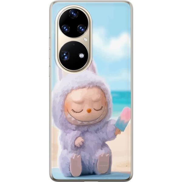 Huawei P50 Pro Gjennomsiktig deksel Labubu Pink Stemning