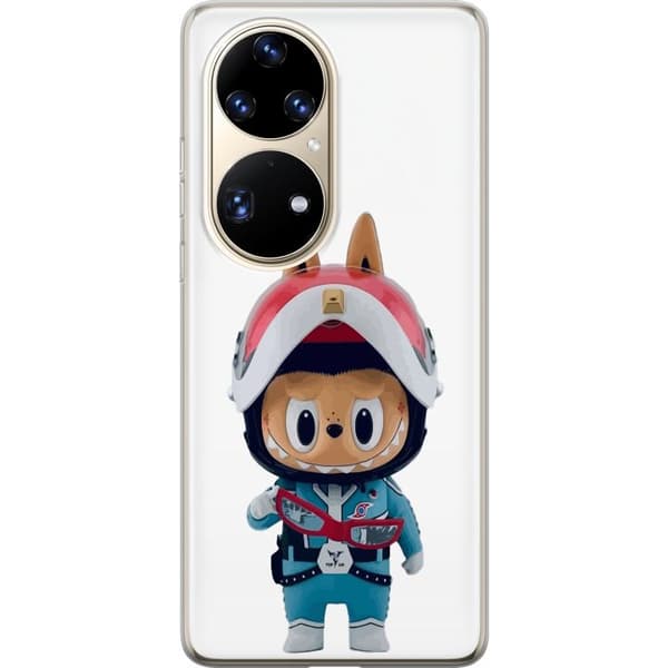 Huawei P50 Pro Läpinäkyvä kuori How2work Labubu hirviöt x Ultraman Blue -hahmo