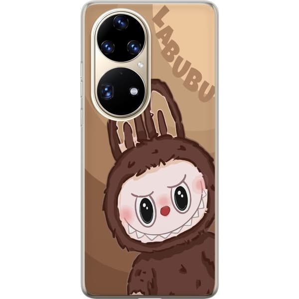 Huawei P50 Pro Läpinäkyvä kuori Labubu Pilvipieni - Valkoinen ja Sininen Suunnittelu Söpöllä Tyylillä