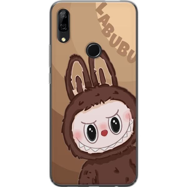 Huawei P Smart Z Gennemsigtig cover Labubu Skyde Sød - Hvid og Blå Design med Sød Stil