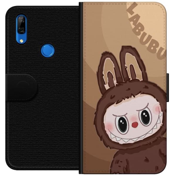 Huawei P Smart Z Tegnebogsetui Labubu Skyde Sød - Hvid og Blå Design med Sød Stil