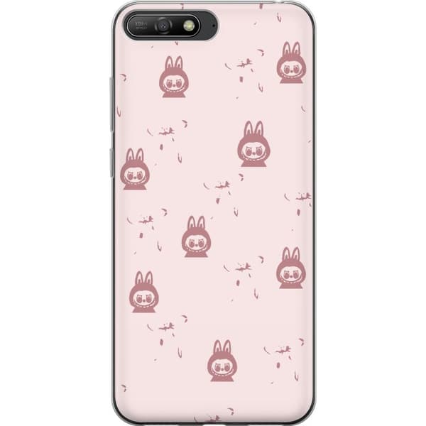 Huawei Y6 (2018) Genomskinligt Skal Labubu Neon Pop – Neonfärgad pop art monster